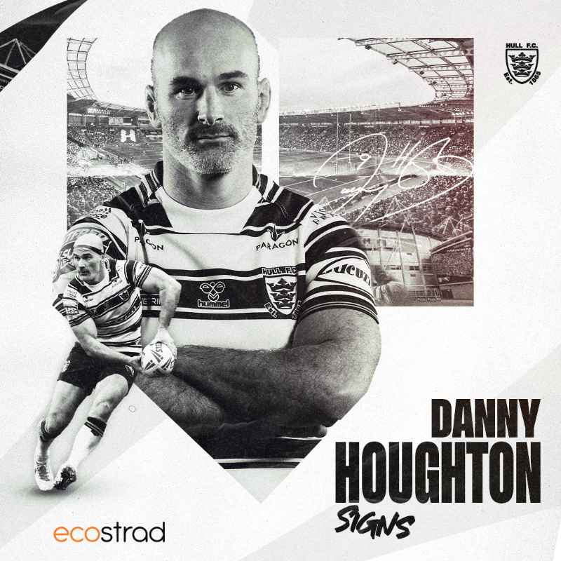 hullfcofficial's tweet photo. 📣 "𝗧𝗛𝗘 𝗦𝗛𝗢𝗪 𝗚𝗢𝗘𝗦 𝗢𝗡!" 🎉

✍️ Hull FC are delighted to confirm that club icon Danny Houghton has signed a one-year contract extension with the Black &amp; Whites, taking him into his 18th season in 2024 🙌

⚫️⚪️ #COYH | @ecostrad