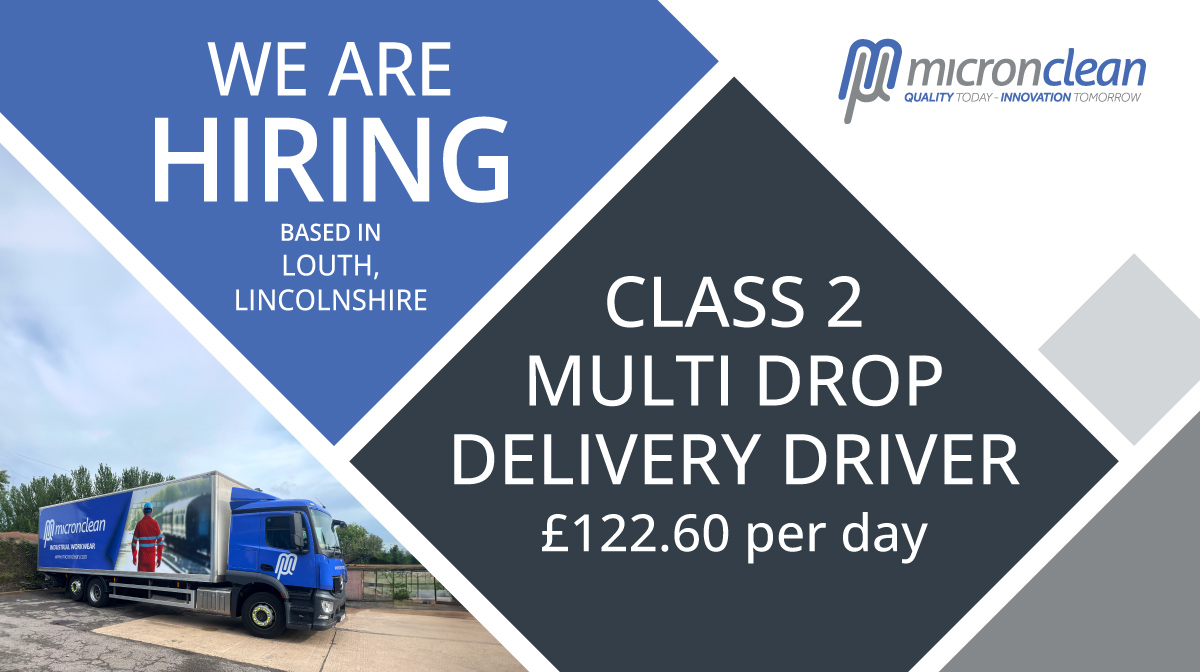 APPLY NOW - Class 2 Multi Drop Delivery Driver
Louth, Lincolnshire
£122.60 per day, Full Time

For more information and to apply, visit: ow.ly/FsCq50PM7lo

#DeliveryDriver #LouthJob #LouthJobs #Micronclean