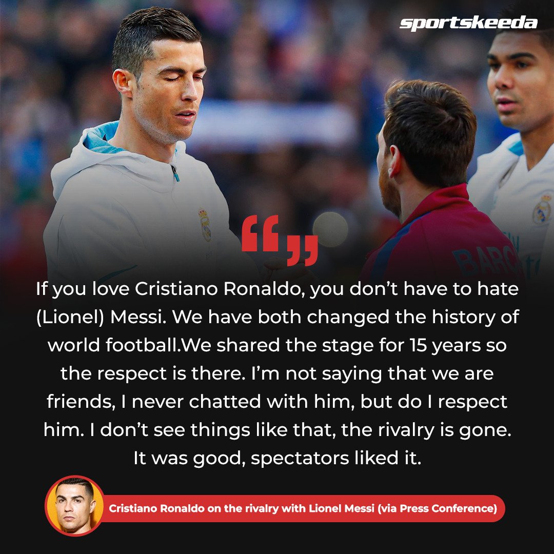 Cristiano Ronaldo says the rivalry with Lionel Messi is over 