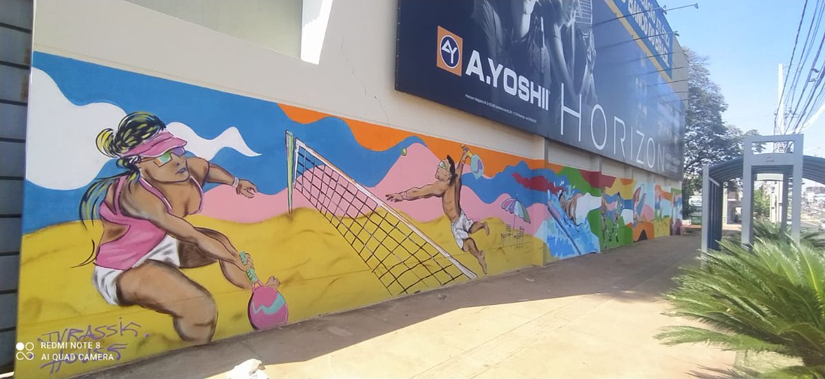 HouseJurassic's tweet photo. Mais uma parte do muro que pintamos da AABB em Maringá.

Arte: FACE e Digu https://t.co/xdfT9tO8Kz