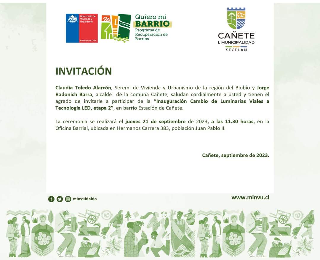 mi_estacion's tweet photo. 🔊¡Vecinas y vecinos de #BarrioEstación! Los invitamos para el jueves 21, a las 11.30 horas, para que puedan participar de la Inauguración del "Recambio de Luminarias Viales a Tecnología LED, Etapa 2", correspondiente al aporte que hace la @canetemuni al PQMB. 

@barrios8va https://t.co/PbiYGxL3k9