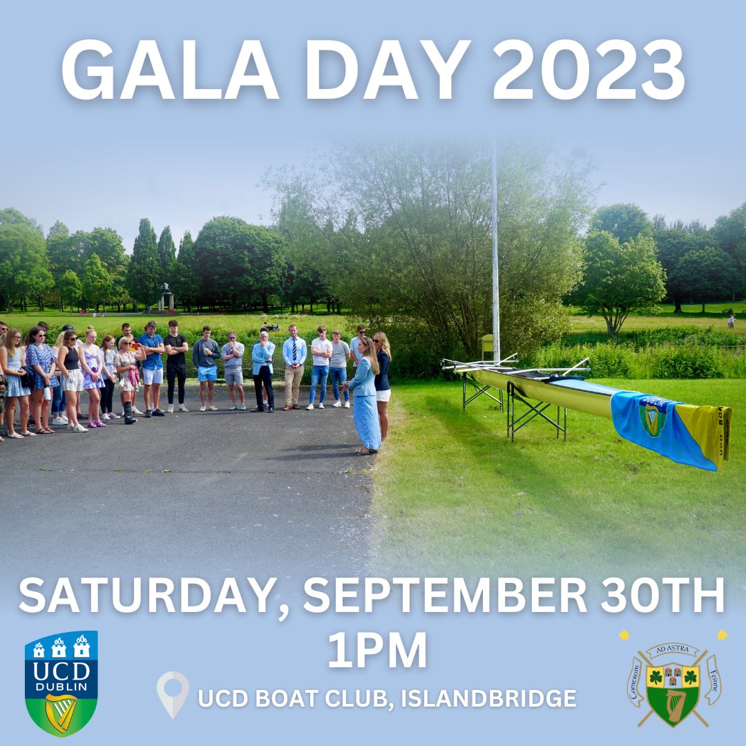 Gala Day will be kicking off in Islandbridge at 1pm on Saturday, September 30th. It will be a great day to get together with old friends. Both Clubs will be also be announcing the names of the newest additions to the fleet. We look forward to seeing you and your families there.