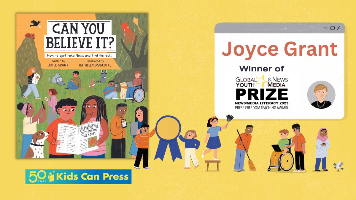 Congratulations to author <a href="/JGCanada/">Joyce Grant</a>, winner of Gold Award from the Global Youth &amp; News Media Prize! 

bit.ly/3LnMsvP