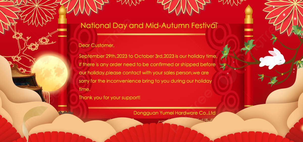 yumeifionahuang's tweet image. Holiday Notice !

#yumeihardware

#nationalday

#midautumnfestival