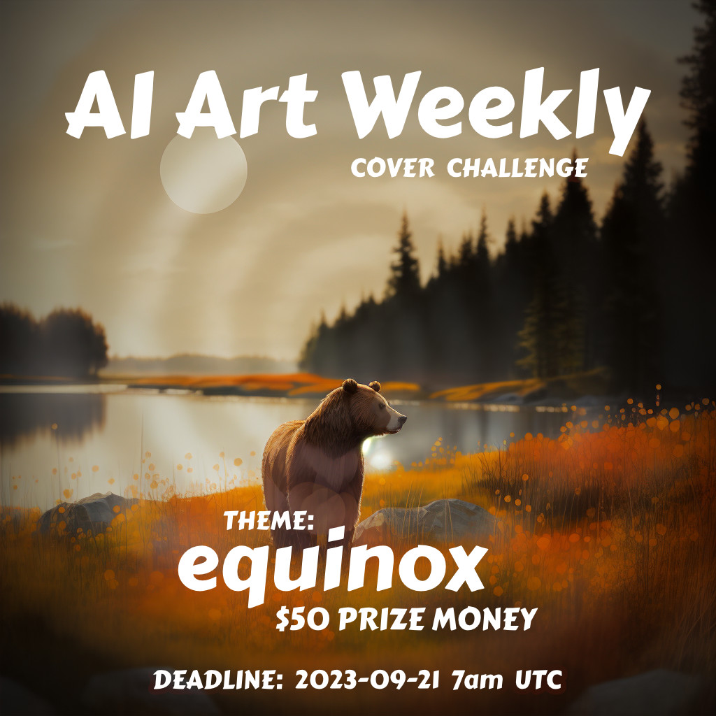 Hey, Listen! 🧚‍♀️ I'm once more looking for AI Art Weekly cover submissions! Winner gets $50 and all finalists will be mentioned in issue #51 ✨

Theme is "equinox" ☀️

2 images max
10:14 vertical aspect ratio
Unminted
Like+RT+Tag a friend

Submit below! 👇