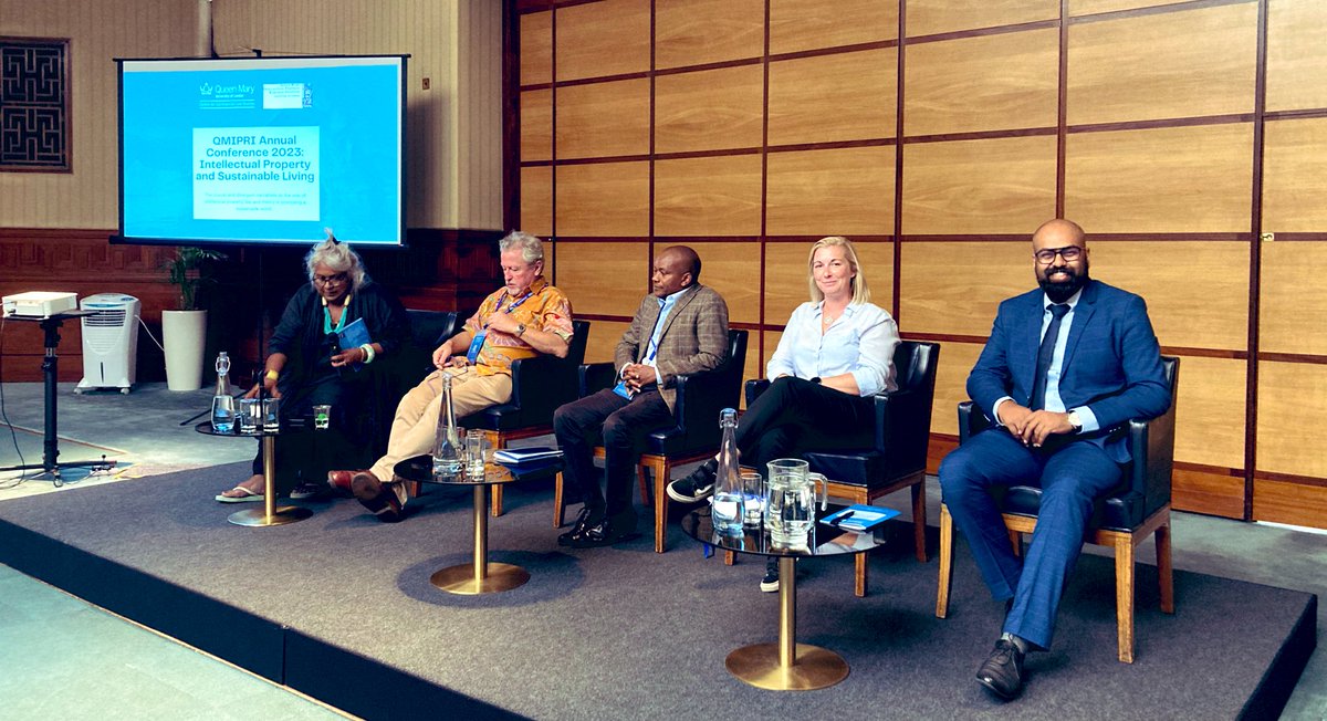 After a refreshed lunch break, we are incredibly excited for our 7th panel: Sustaining Indigenous &amp; Local Cultures! Chaired by our charismatic Prof Uma Suthersanen <a href="/ProfUma5/">Uma Suthersanen Prof@Qmul</a> , we welcome the panel (<a href="/KDunn_QMUL/">Kay Dunn</a> ,<a href="/FrancisKariuki_/">Francis Kariuki, PhD</a> , <a href="/abhijeetaaryan/">Dr Abhijeet Kumar</a> and @gmdutfield) #qmipri <a href="/QMIPRI/">QMIPRI</a>
