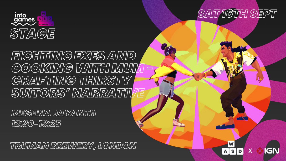 lydiacockerham's tweet photo. I'm interviewing @betterthemask tomorrow at WASD about her narrative work on Thirsty Suitors (upcoming game about battling your exes, disappointing your parents, &amp; finding yourself)

Come if you can - there's so much to cover, and I can't wait to dive into it! https://t.co/LzCRVKTtzR