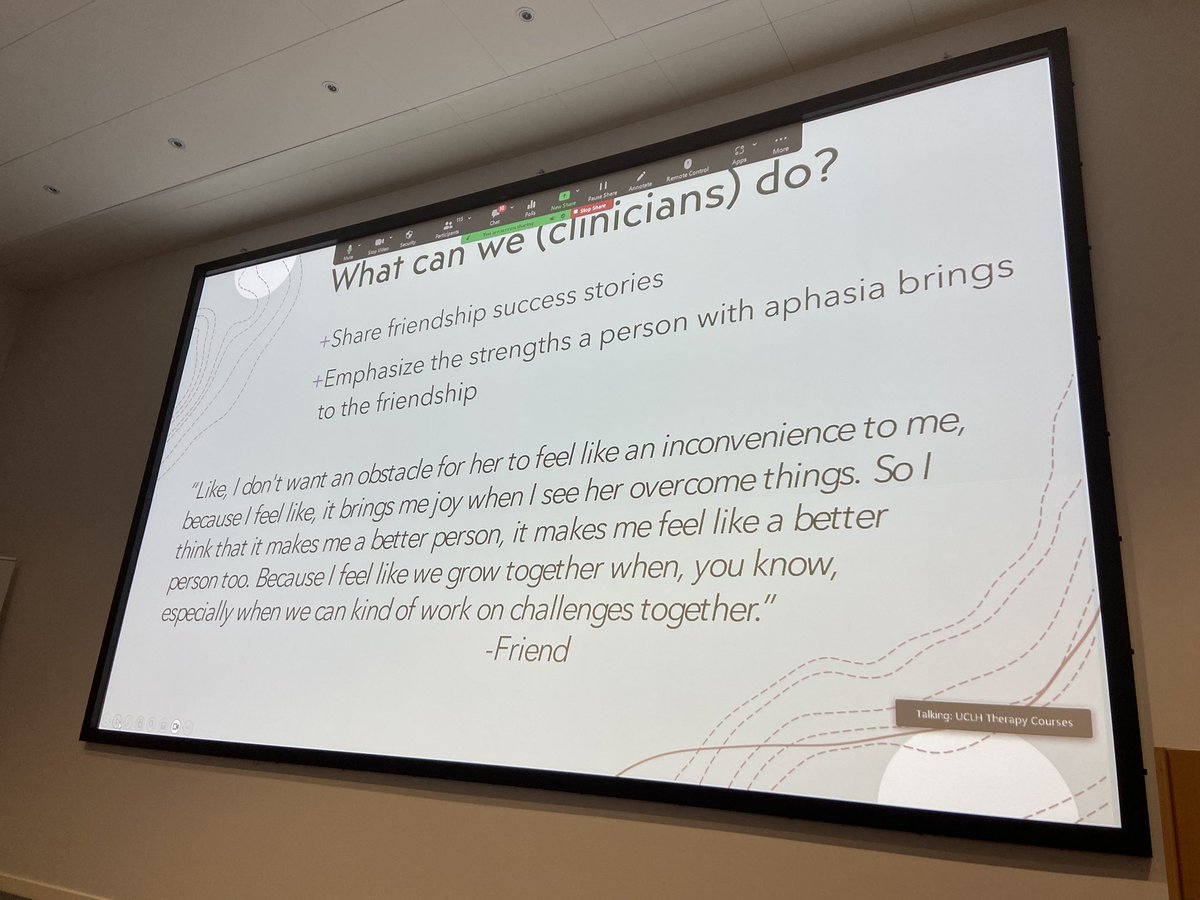 International BAS Conference 2023 (@basconf2023) on Twitter photo What can clinicians do to support ppl with aphasia and their friends? Our <a href="/BASConf2023/">International BAS Conference 2023</a> keynote @AziosSLP suggests 1. Ask people how their friendships are. 2. Invite friends to a therapy session 3. Tell friends to be slow down & be patient 4. Share friendship stories #BASConf2023 What can clinicians do to support ppl with aphasia and their friends? Our <a href="/BASConf2023/">International BAS Conference 2023</a> keynote @AziosSLP suggests 1. Ask people how their friendships are. 2. Invite friends to a therapy session 3. Tell friends to be slow down & be patient 4. Share friendship stories #BASConf2023