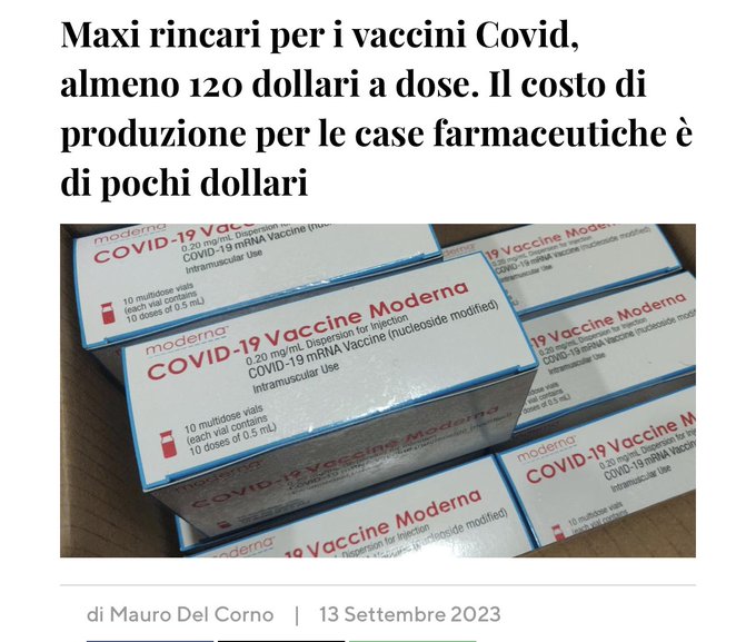 E nel mentre si raccomanda il vaccino addirittura a partire da 6 mesi (roba che ci vorrebbe quello che<a href="/tag/nogreenpass"class="tags"><span>#nogreenpass</span></a>