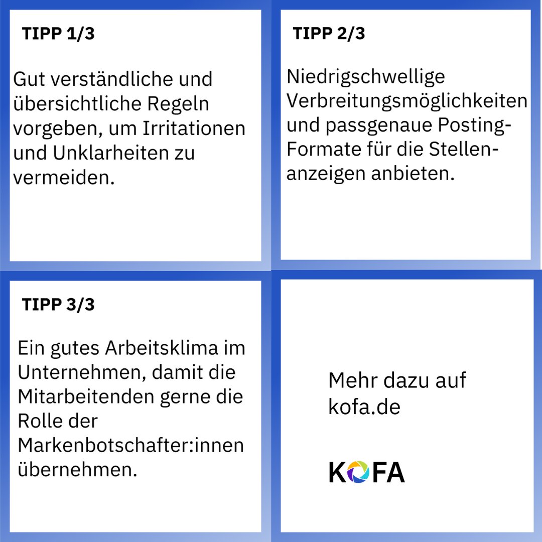 💡Wer Mitarbeiter-werben-#Mitarbeiter-Programme einführen möchten, sollte strukturiert vorgehen💯. Diese Tipps können Ihnen dabei helfen. Mehr, auf bit.ly/3RjKWfn