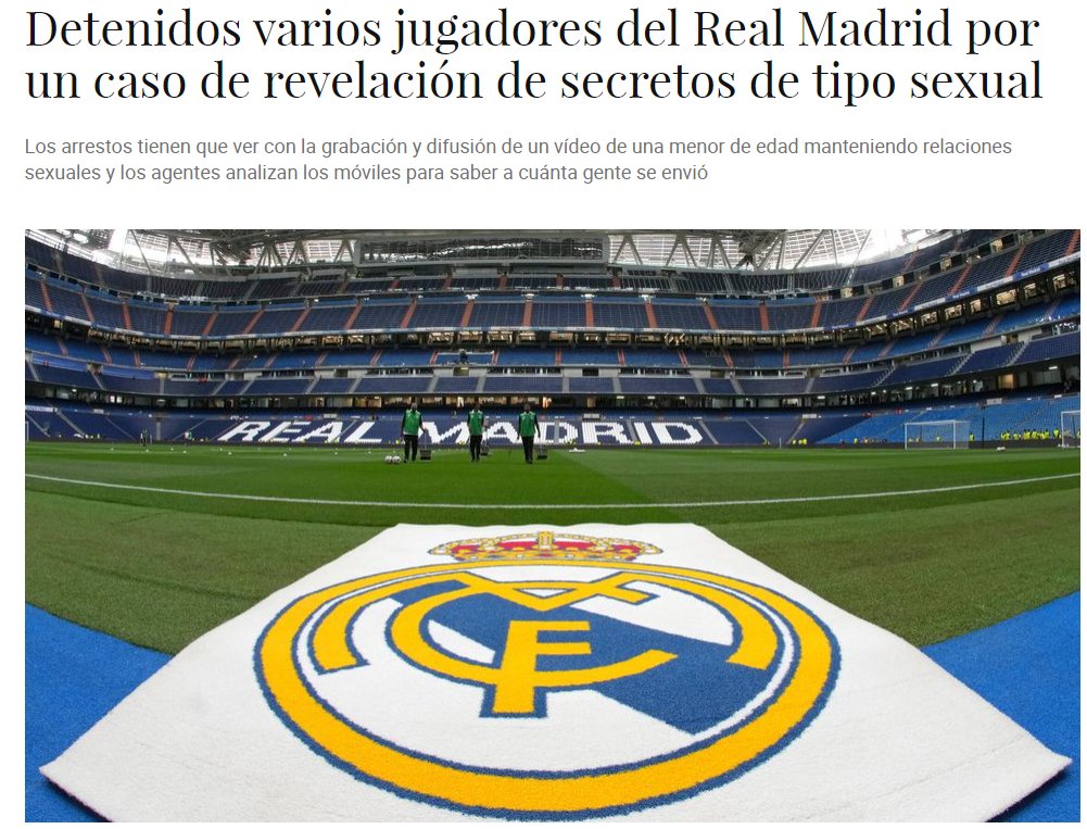 _Futbolero_'s tweet photo. ¿Os habéis dado cuenta de lo rápido que han silenciado el escándalo del Real Madrid? Los medios no abren con la noticia, ni la nombran ni hacen programas especiales para tratar la gravedad de difundir vídeos de una menor. Llega a ser el Barça y tenemos el tema hasta en la sopa.