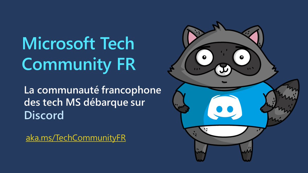 ✍️ Rejoignez notre communauté tech Microsoft en français sur Discord 😜 Echangez avec les experts de chez #MicrosoftFrance, les #MVP (Most Valuable Professionals) et obtenez des réponses rapides à vos problématiques ? ➡️ aka.ms/TechCommunityFR #Community #Discord