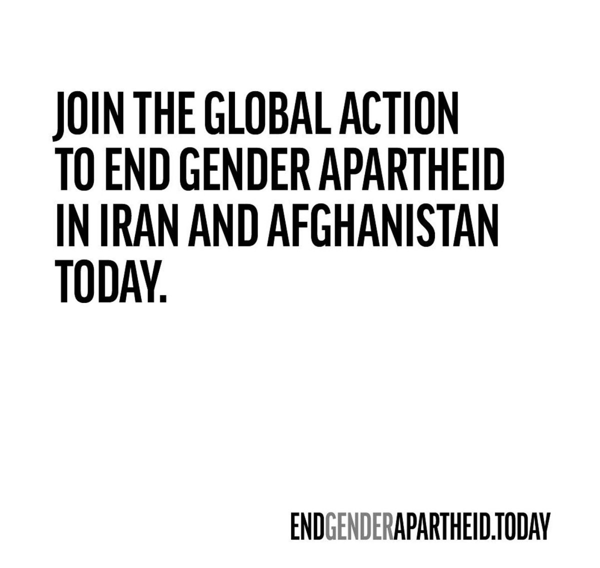 Stand by the women & girls of Afghanistan & Iran and demand that we expand the legal definition of apartheid under international laws. Sign our open letter now: endgenderapartheid.today #EndGenderApartheid