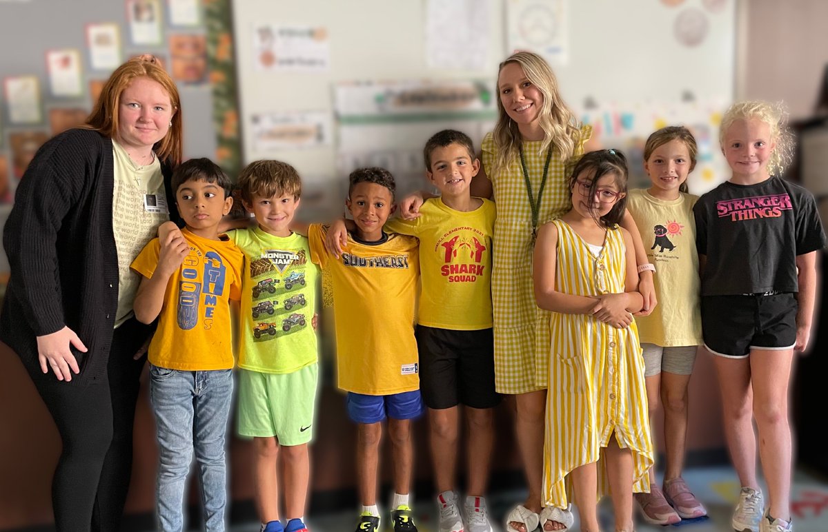 Our @ShaullSharks Shark Squad donned yellow yesterday, with the goal of being 'the light' in someone's life. We're #CVproud of our young #DifferenceMakers.

📸 Sharks in Miss Simme's 2nd grade class.

#BeTheLight