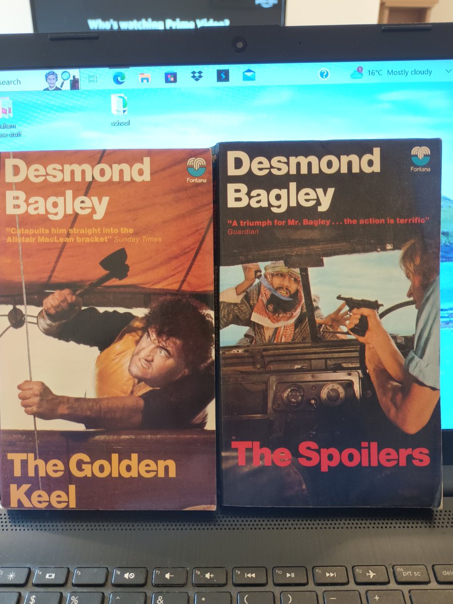 #charityshops You don't see a lot of Desmond Bagley's around these days. Live cover shots of swarthy villains have died a death, too.