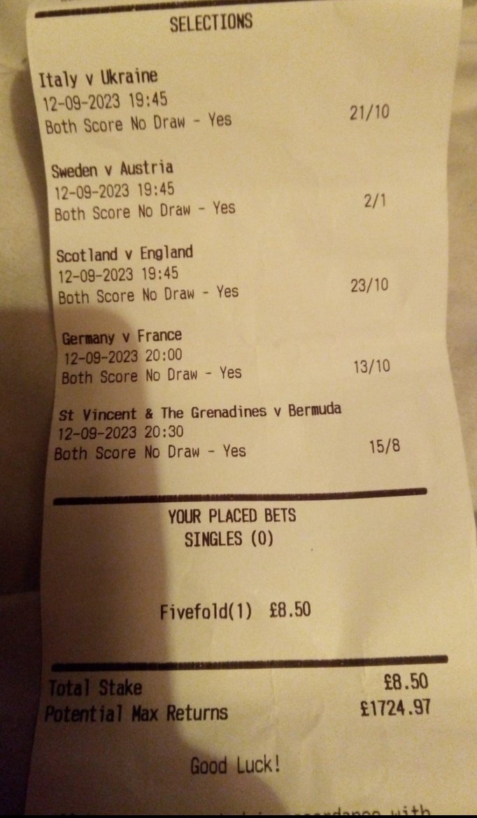 Forgot to post this crazy bet 💰
@footytipster_00 
<a href="/AndyRobsonTips/">🎩 Andy’s Football Tips</a> 
<a href="/betclub/"></a> 
<a href="/BennyBoyTips/">Benny’s Football Tips</a>