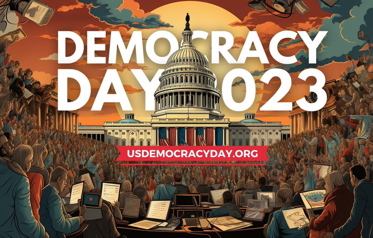 📢 Today is #USDemocracyDay! 

Post examples of good pro-democracy reporting (and not so good examples) if you see them!

Learn more about @USDemocracyDay here: usdemocracyday.org