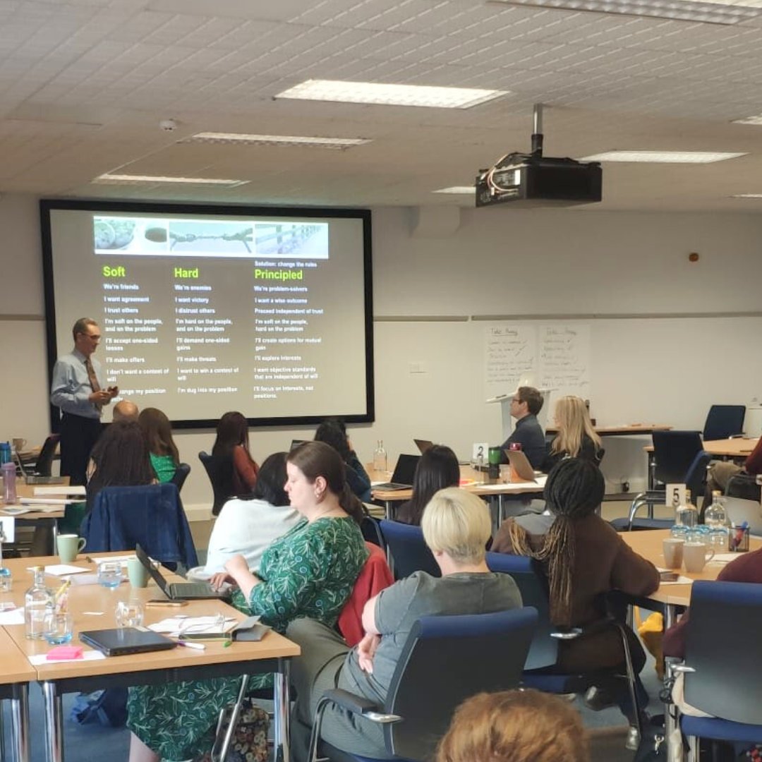 PraxisAuril's tweet photo. Just like that, our #ResearchContracts course has come to an end. 👏

Delegates started the day by delving into 'Managing Risks' with @PaulMaclennan, followed by a 'Negotiations' session with Robert Marshall, where they had the opportunity to practice their #negotiation skills. https://t.co/qrcuB79Awz