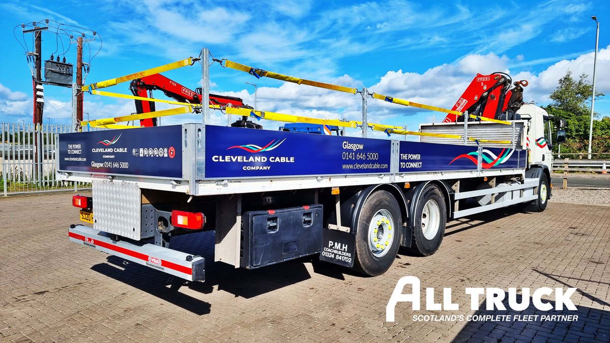 AlltruckGroup's tweet photo. Another #FassiFriday, and our quality used crane trucks keep on coming. When the Cleveland Cable Company Ltd required a crane truck in a hurry for its Glasgow depot, this ex-fleet Volvo FE320 fitted with a #fassi F195 was the perfect solution for them. 
#fassicranes #trucks https://t.co/ZnjaDHa8Br
