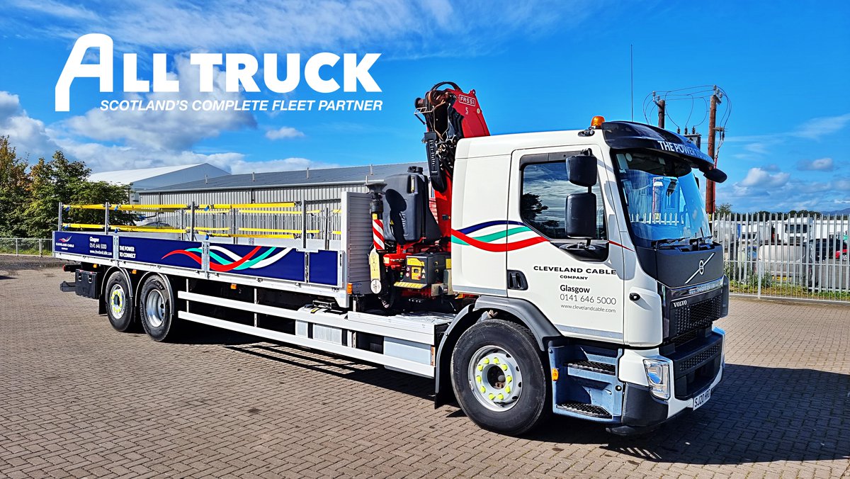 AlltruckGroup's tweet photo. Another #FassiFriday, and our quality used crane trucks keep on coming. When the Cleveland Cable Company Ltd required a crane truck in a hurry for its Glasgow depot, this ex-fleet Volvo FE320 fitted with a #fassi F195 was the perfect solution for them. 
#fassicranes #trucks https://t.co/ZnjaDHa8Br
