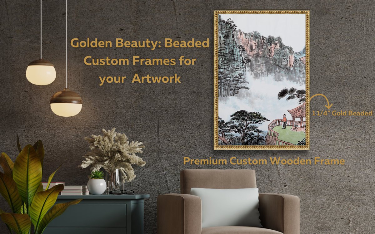 Golden Beauty: 1 1/4' Beaded Custom Sizes Wooden Frames for Artwork.
#FrameYourArt #HandcraftedFrames #ArtworkDisplay #RusticCharm #UniqueFrameDesign #GoldenBeadedFrames #CustomArtDisplay #ArtisticTouches #FrameItWithLove #CustomizeYourArt

cityartprint.etsy.com/in-en/listing/…