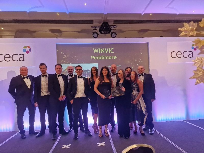 IMProps's tweet photo. Great to attend the @CecaMidlands annual dinner &amp; awards with @WinvicLtd. So proud @PeddimoreBham won the #SocialValue Award! Well done &amp; thanks to the whole team &amp; all that support us in delivering #socialvalue outcomes - a real team effort with #collaboration at its heart 👏🏻 https://t.co/F9NCTEvKwv