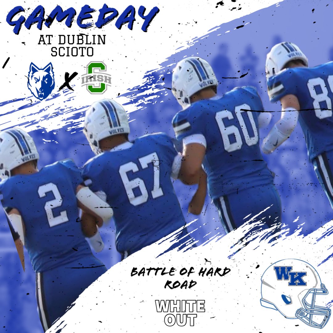 GAMEDAY‼️ The wolves take on Dublin Scioto in the Battle of Hard Road tonight at 7pm. Pack the stands, LET’S GO! Theme is whiteout🚨🚨