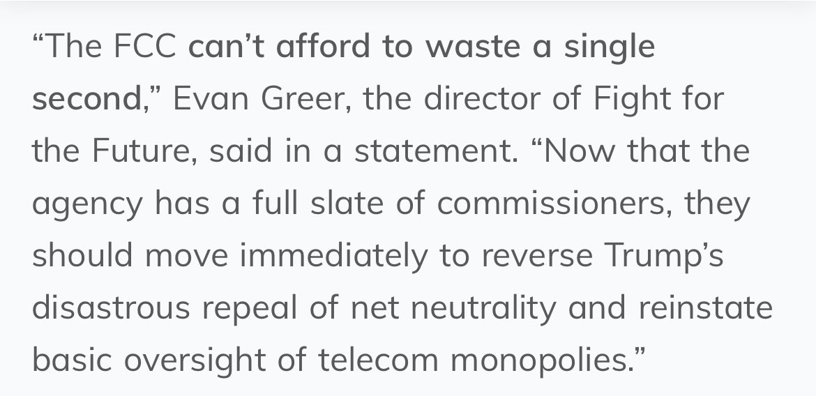 Activists: "FCC can't afford to waste a single second" on #NetNeutrality. 

The rules have been gone for over 5 years. Other than ATT giving people free HBO for a hot sec, where are the "disastrous" effects?