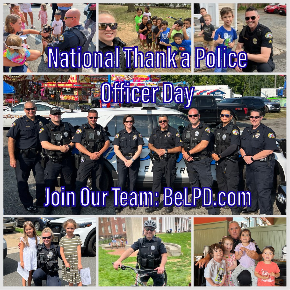 LeesburgPolice's tweet photo. Thank you to the women and men of the Leesburg Police Department for all that you do for our #LeesburgVA community each and every day! You are appreciated and your dedication to the #community does not go unnoticed!

Today is #NationalThankAPoliceOfficerDay https://t.co/kfJYP4MdeD