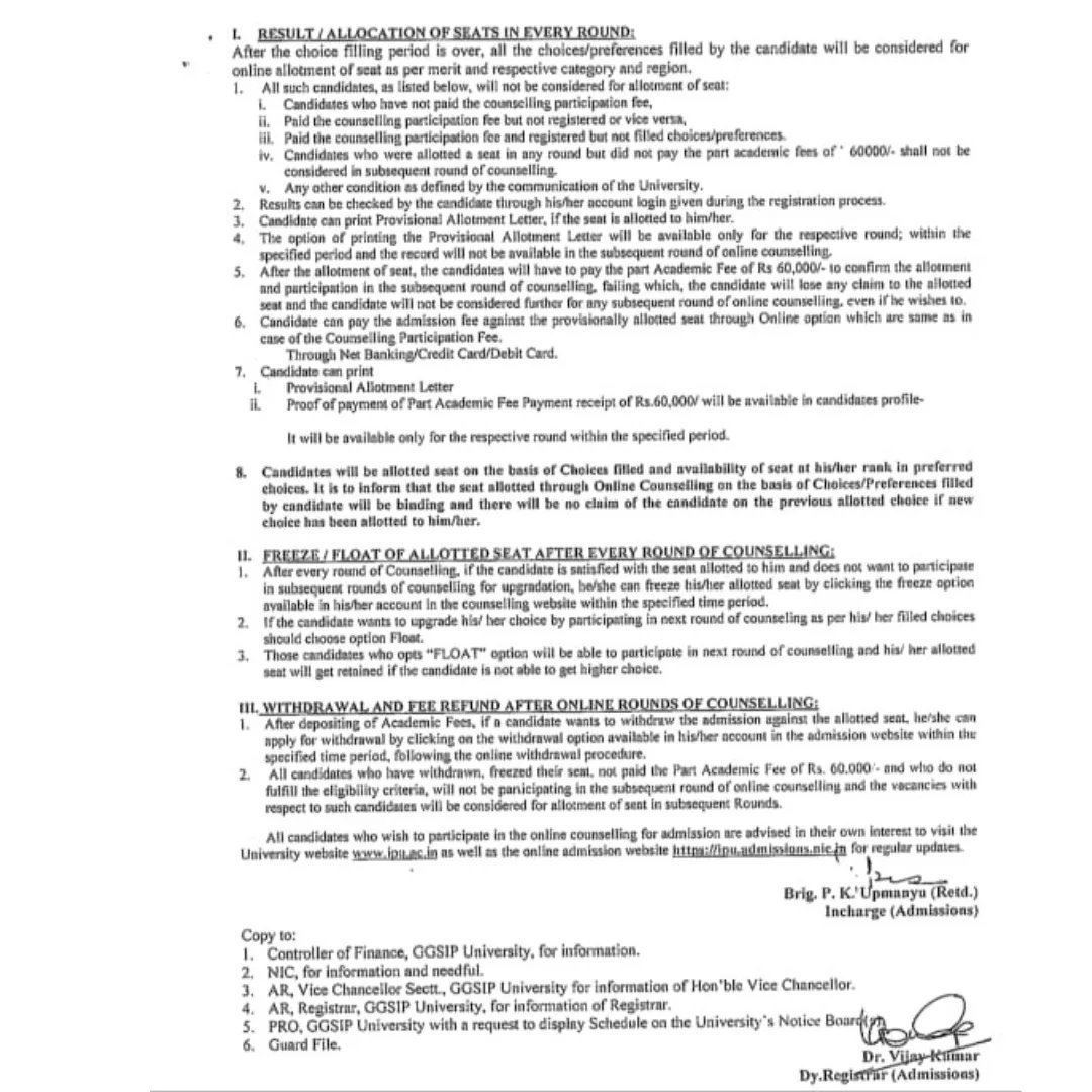 BanarsidasP's tweet image. Schedule of online Counselling for BPT Program for academic session 2023-24.

#admission #ggsipu #bcip #bptadmission #bpt #mpt