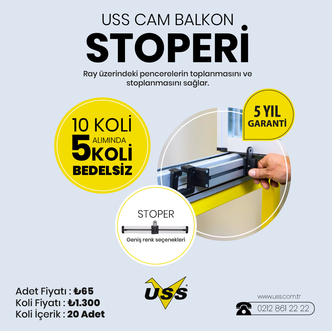 USS Cam Balkon Stoperi 10 koli alımlarında 5 koli bedelsiz verilecektir.
Geniş renk seçenekleri ve ayrıntılı bilgi için bizimle iletişime geçin.
☎ 0212 861 22 22
🌐 uss.com.tr

#usscambalkon #cambalkon #sürmecambalkon #stoper #cambalkonstoperi