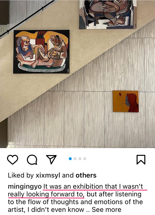 QuinaQuenNow's tweet photo. I can't with Mingyu low-key Dissin Hushin (showing support) on his Instagram post lol

"It was an exhibition that I wasn't really looking forward to" 😂😂😂

Love the support from the boys for Hushin.

Gonna enjoy their friendship/bromance 4ever❣️❣️

#HeartSignal4 #AfterSignal https://t.co/wlYmCKQsFA