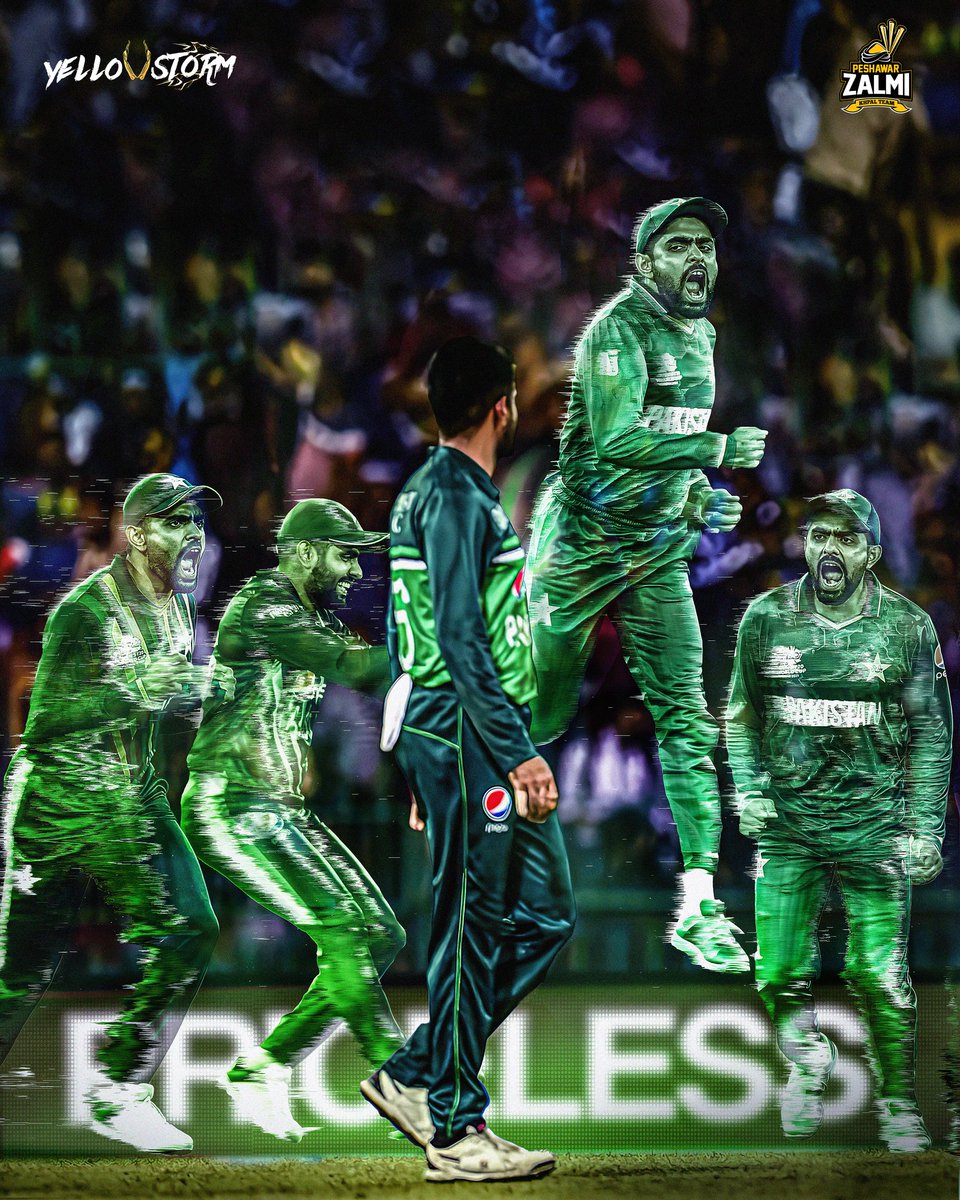 PeshawarZalmi's tweet photo. Every 🇵🇰 fan stands right behind you, through all highs &amp; lows, you are our champions 💚 @TheRealPCB 

#Pakistan #BabarAzam #Zalmi #YellowStorm #AsianCup2023 https://t.co/iXLsjmwAxj