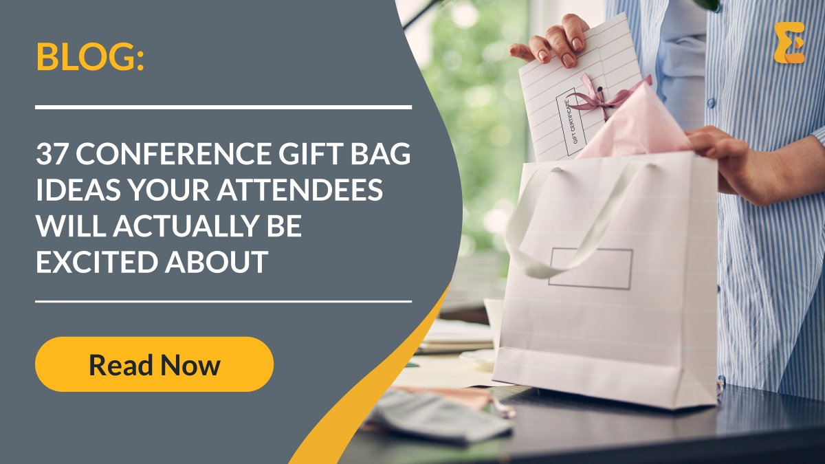 Conference gift bags should make a good impression &amp; give attendees something to remember your #event by.

To help you do just that, we’re serving up:

🙅‍♀️5 things NOT to include
🛍️3 tips for branded merch
🎁37 specific gift bag ideas

Read here 👉🏽 hubs.ly/Q022pj040