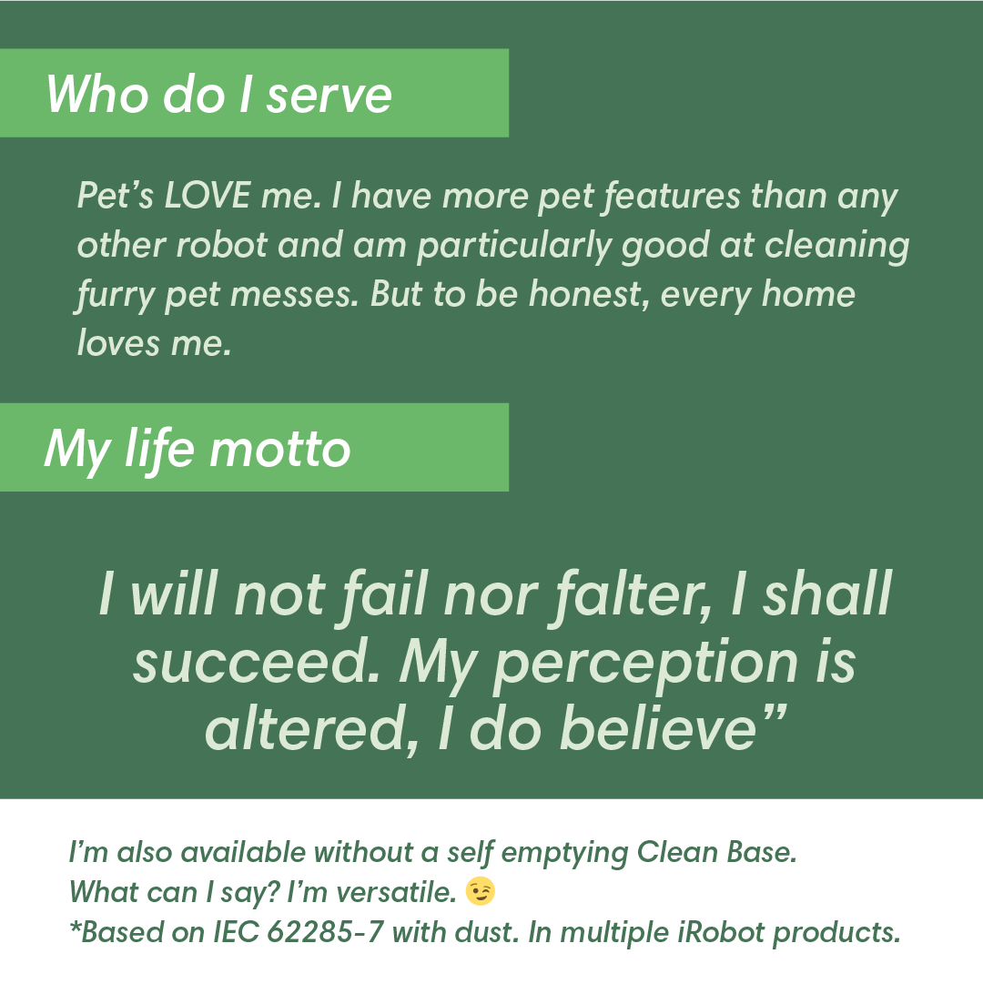 Get to know #Roomba j9+ a little better 👋

Our most powerful robot vacuum yet in an expert at picking up fine dust and stubborn dirt, and boasts more pet features than any other robot 🐶🐱 irobot.co.uk/en_GB/irobot-r…