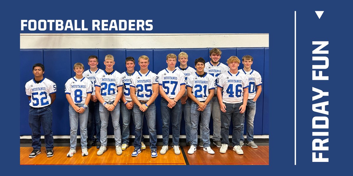 NFMustangs's tweet photo. It is a little rainy and gloomy outside but our elementary classrooms are all smiles because it is Friday morning and that means Football Readers! #newellfonda https://t.co/44p0IPGYvF