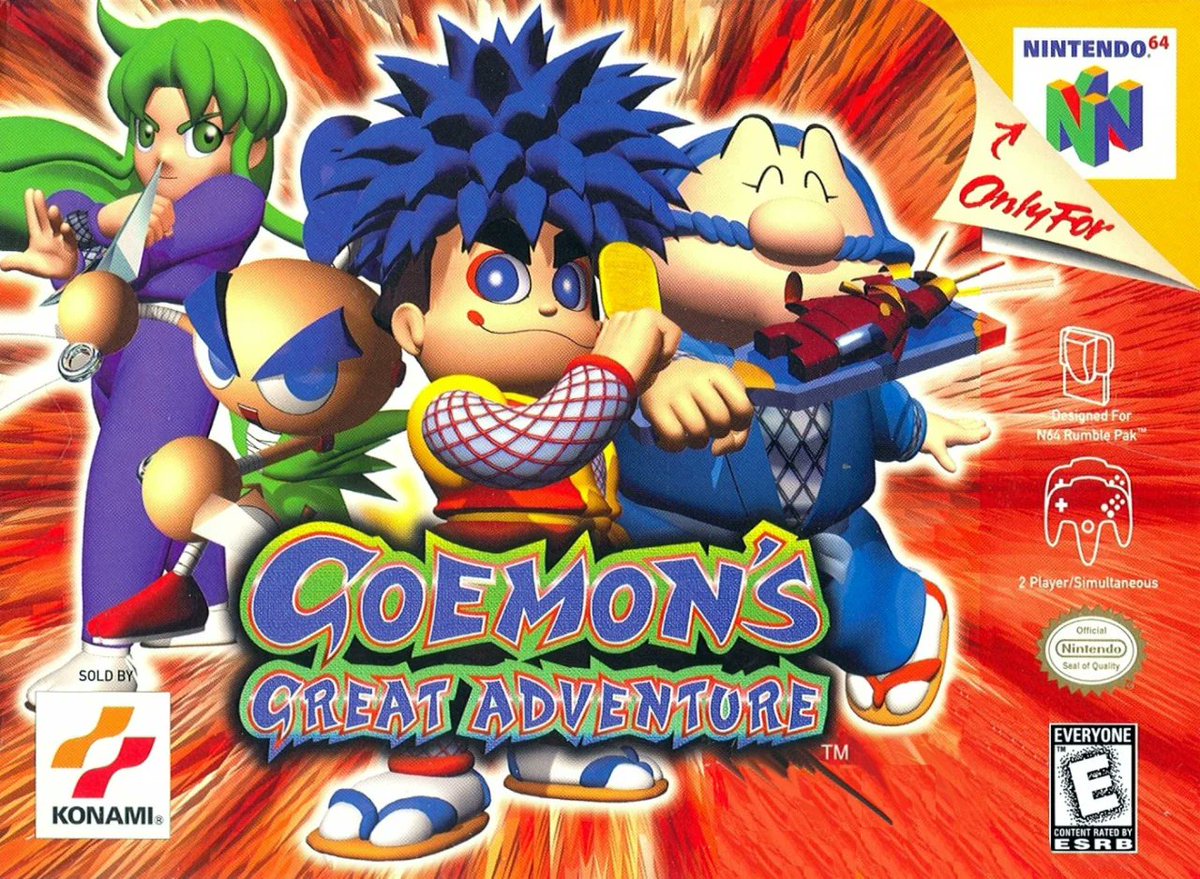 Goemon's Great Adventure foi lançado na América do Norte em 15 de setembro de 1999 para Nintendo 64. #OnThisDayInGaming #NesseDia #RetroGaming #Nintendo64 #Konami #MysticalNinja #Goemon