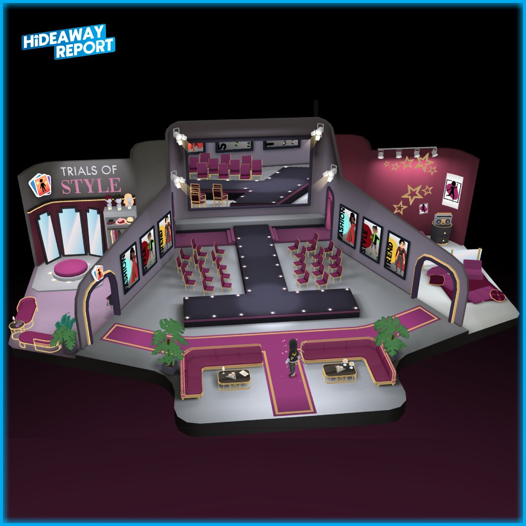 HdwReport's tweet image. 💄 ∣ A  preview of Hotel Hideaway's new "Runway room" room. The right side allows use  of the Trials of Style, and there's a giant screen with a camera on the  catwalk 

#HotelHideaway @HotelHideaway