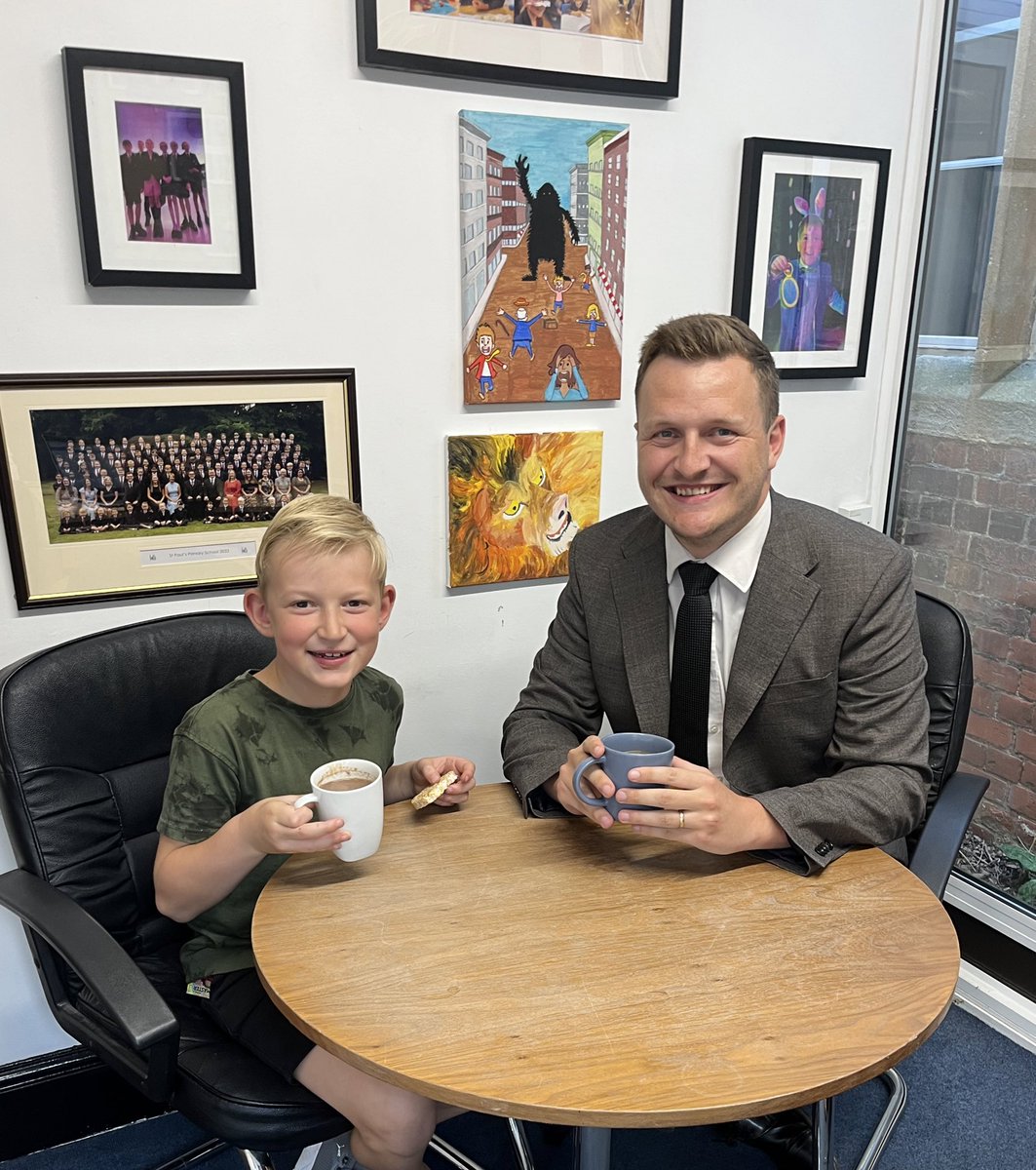 Mr Johnson enjoyed spending time with the first winner of ‘Hot Chocolate with the Head’