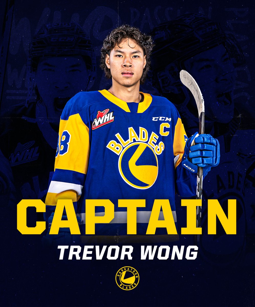 The Saskatoon Blades are proud to announce forward Trevor Wong will serve as the 62nd captain in franchise history! READ 📰 | bit.ly/3LqwwsR