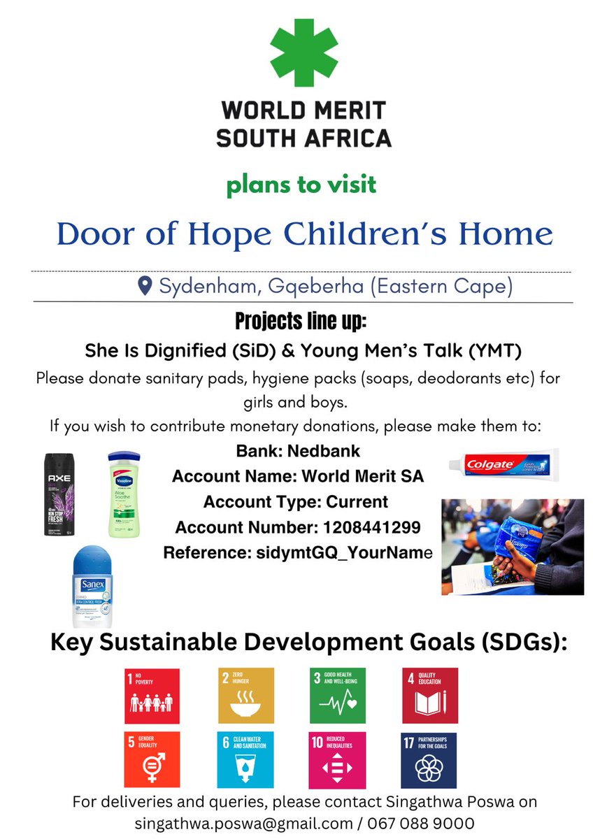 Join us in our mission to positively impact the lives of those less fortunate by contributing to our toiletries drive. Your contribution will directly benefit those who are in need and bring a smile to their faces.

More details on the poster.
