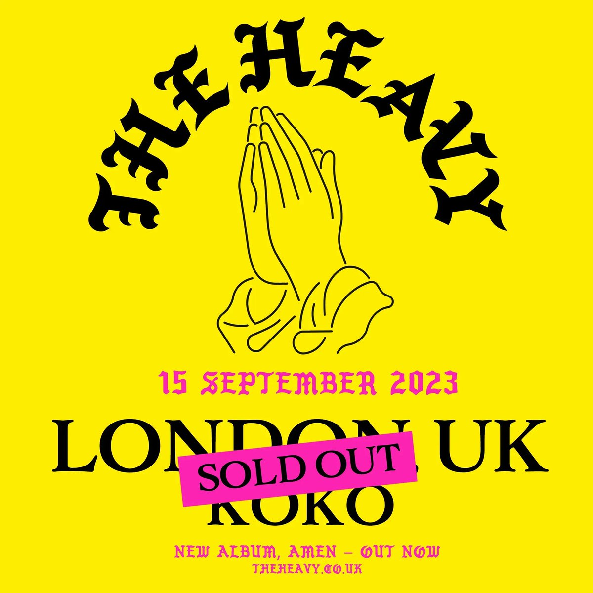 London, you've SOLD OUT! See you tonight, KOKO. 🔥 🔥 🔥 Doors: 6:30pm Lawi Anywar: 7:15pm - 7:45pm The Heavy: 8:15pm