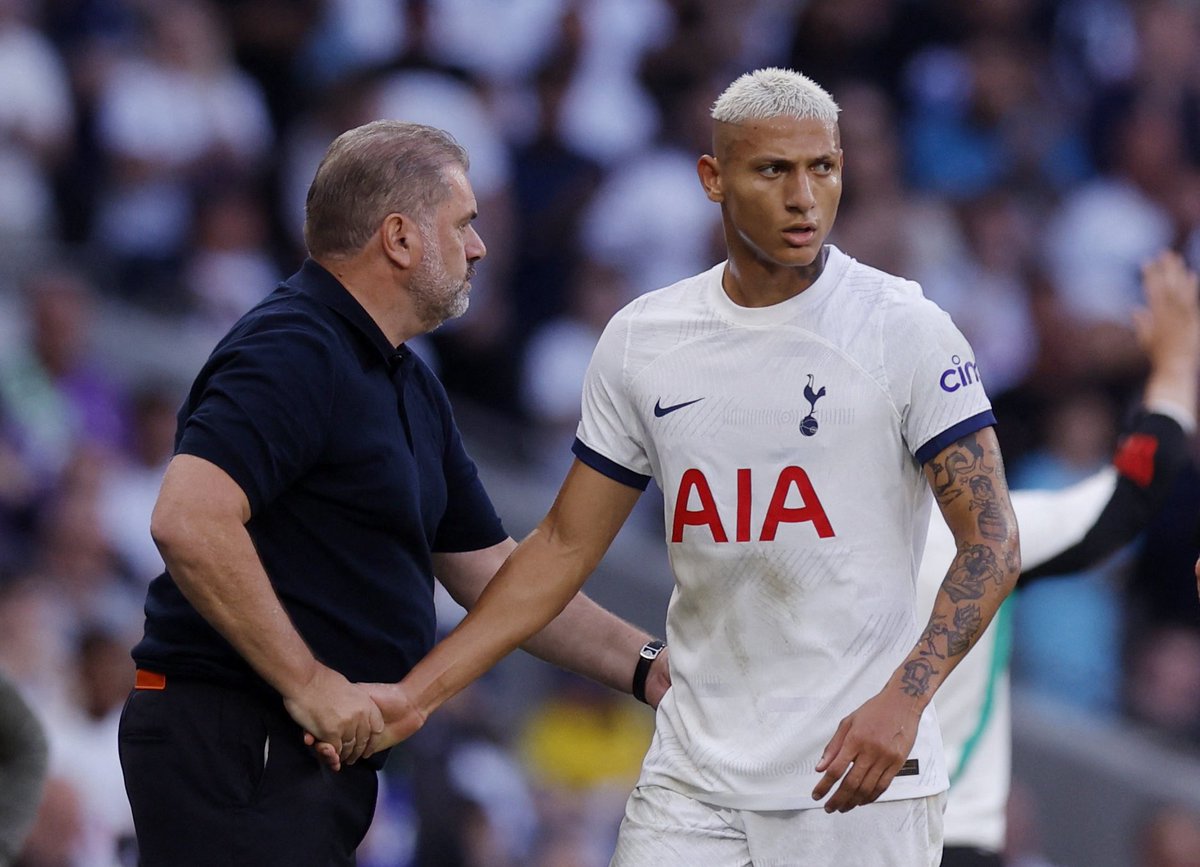 FabrizioRomano's tweet photo. “Whatever Richarlison needs, we’ll help him get to the space he wants to get to”, says Ange Postecoglou ⚪️ #THFC

“He put it out there as he was quite emotional after the game and we will give him support he needs, but we do for all players. No one has a perfect life”. https://t.co/wMIe2DRusL