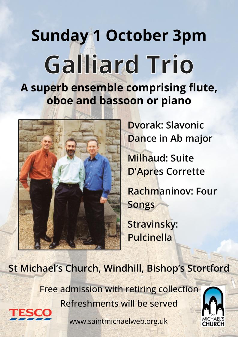 Our next wonderful Sunday afternoon concert. All are welcome. <a href="/WhatsOnBS/">What’s On in Bishop’s Stortford?</a>