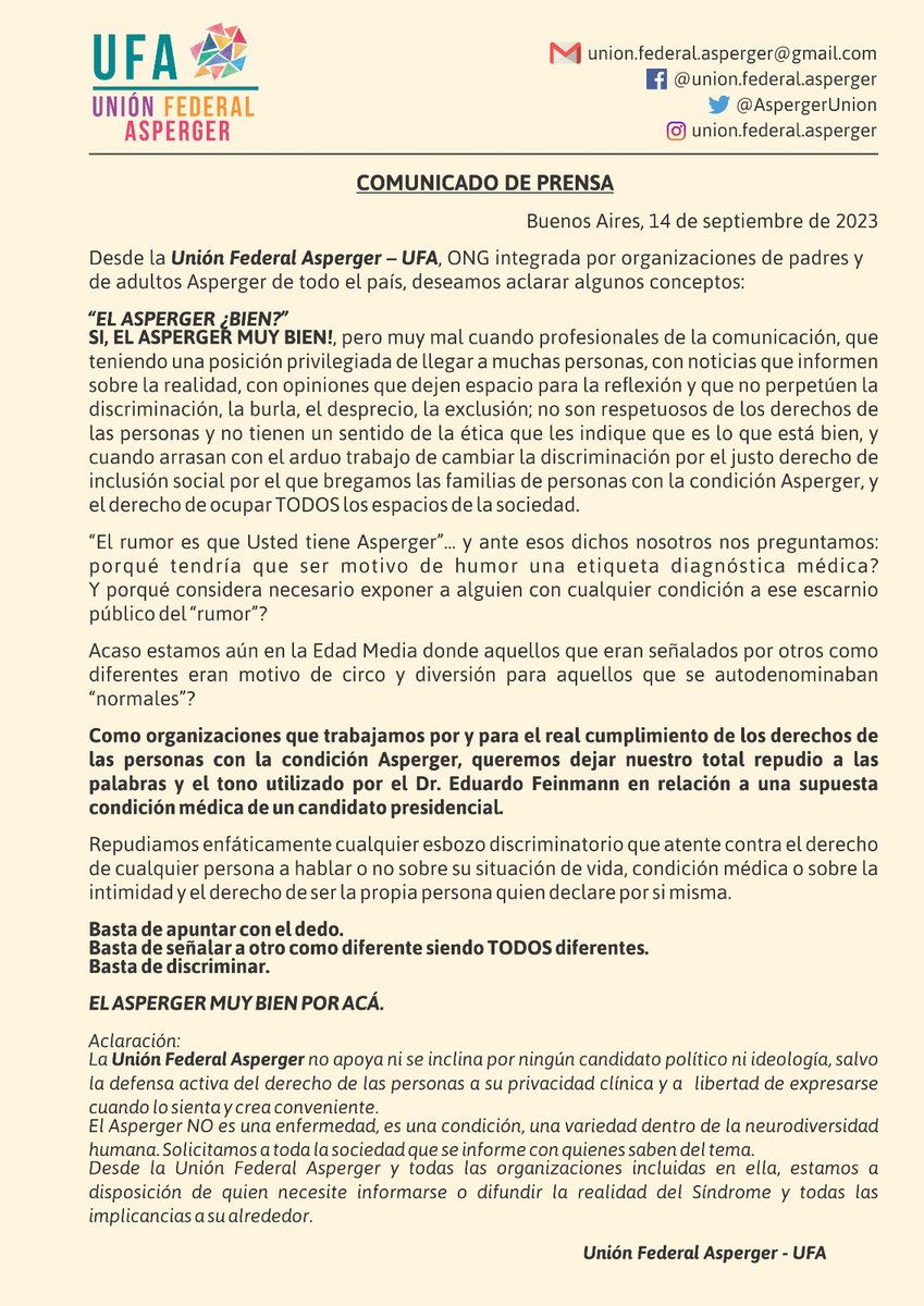 Unión Federal Asperger tweet media