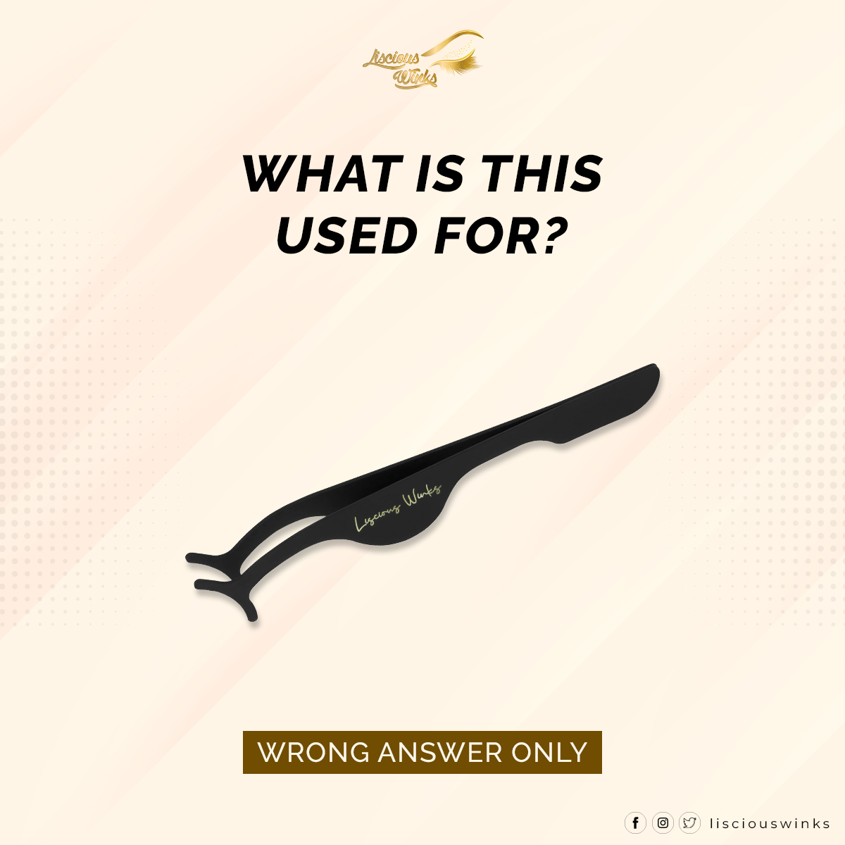 Let's hear your creative guesses in the comments below! 😜

#lisciouswinks #falselash #falselashes #usalashes #lashmemes #lashmeme #lashapplicator #lashfunnies #lashhumor #humor #wronganswersonly #wronganswers