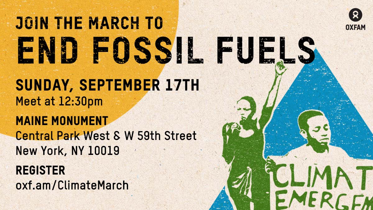 OxfamAmerica's tweet photo. We deserve a world free from fossil fuels.
The fossil fuel industry has held our democracy and economy captive for too long, join us to make our voices heard as we call for a fossil fuel free future.
Join us: https://t.co/rxOc7Y8Kz5 https://t.co/kxrrhTP9qu