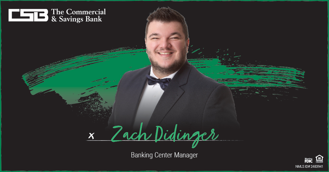 #FeatureFriday Zach Didinger, Banking Center Manager “I love working for CSB because we put such an emphasis on our customers and our communities.' Learn more about Zach brev.is/5ggEb