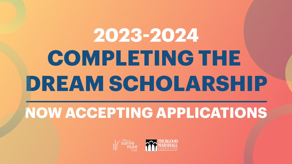SallieMae's tweet photo. Applications are now open for The Sallie Mae Fund and @tmcf_hbcu's 2023-2024 Completing the Dream #Scholarship. Apply today! #SallieMaeScholarships https://t.co/okuf6vHJCJ https://t.co/35668NyRRH