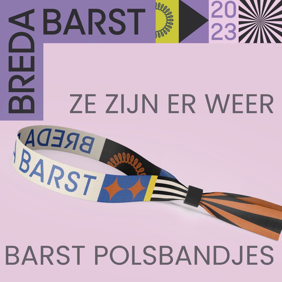Laat iedereen zien dat je erbij was, koop je polsbandje bij de infobalie